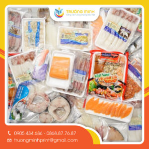 Tem nhựa dán hải sản đông lạnh